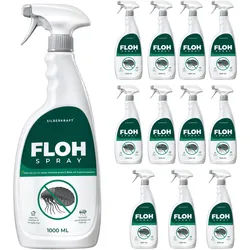 Silberkraft Flohspray Textil & Umgebung inkl. E-Book Spray 12x1000 ml