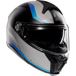 AGV Tourmodular Stray Klapphelm, schwarz-grau-blau, Größe L für Männer