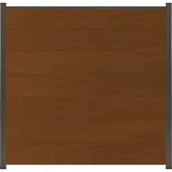 GartenLand Zaun Ameland Co-extrudiert WPC ca. 180x180 cm, (Set, Ohne Pfosten, Ohne Abschlussleiste), Co-extrudiert, Ipe braun