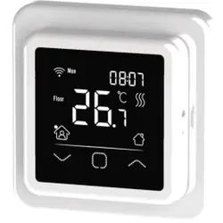 Riberger C16 WiFi Thermostat Fußbodenheizungen digital WLAN, Weiß, Raumthermostat 230V inkl. Sensor für elektrische Fußbodenheizungen