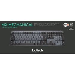 Logitech Tastatur MX Mechanical, Wireless, Bolt, Bluetooth Illuminated, Linear, Akku, DE, grafit, Business