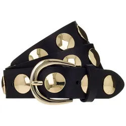 b.belt Ledergürtel Dornschließe schwarz 90