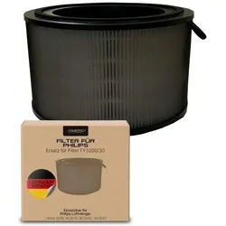 Comedes Ersatzfilter 1 Stück einsetzbar statt Philips FY3200/30, HEPA & Aktivkohle, Zubehör für passend für AC3210, AC3220 & AC3221 Luftreiniger schwarz