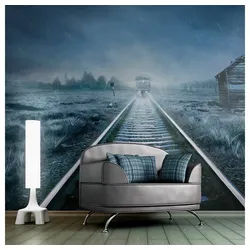 Basera® Fototapete 10040901-70 blau|grau 4,00 m x 3,09 m