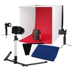 Caruba Tragbares Fotostudio mit separaten LED-Lampen 60x60x60x60cm