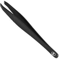 K-Pro Pinzette zum Augenbrauen zupfen Schräg Profi Edelstahl (Schwarz) 1 St