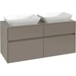V&B Waschtischunterschrank Collaro 120x54,8x50cm, für 2 Waschtische, taupe
