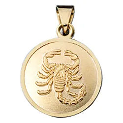 JOBO Sternzeichenanhänger Amor Anhänger Sternzeichen, 333 Gold rund 12 mm gelb|goldfarben