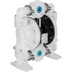VEVOR Luftbetriebene Doppelmembranpumpe, 1 Zoll / 25 mm Einlass/Auslass, 30 GPM Polypropylen, max. 120 PSI für den chemischen und industriellen Einsatz
