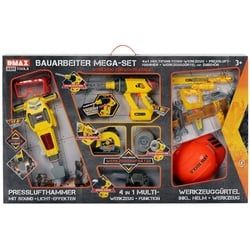 Xxxl Bauarbeiter-Mega-Set , Gelb, Grau, Orange , Kunststoff , Grüner Punkt , Geräuscheffekte , Spielzeug, Lernspiele