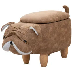 Svita Tierhocker Mops Braun , Textil , 30x37x63 cm , Babymöbel & Kindermöbel, Babyzimmer, Kindersessel & Kindertische
