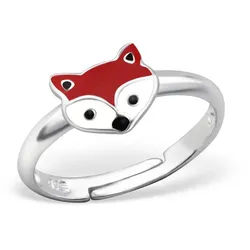 Order & Smile Schmuck Silberring Kinderring Fuchs: 925 Silber Ring für Kinder silberfarben