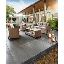 Ambia Garden Loungegarnitur , Grau, Beige , Metall, Kunststoff, Textil , 11-teilig , Füllung: Schaumstoff,Schaumstoff , eckig , 124x76x67 cm , Gartenmöbel, Loungemöbel, Loungegarnituren