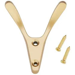 SO-TECH® Kleiderhaken Garderobenhaken VOLTA 77 x 68 x 30 mm inkl. Schrauben, (5-St), Messingoptik goldfarben