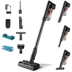 Philips Nass-Trocken-Akkusauger XC7055/01 Aqua 7000 Series „Multitalent“, 0 W, beutellos, mit bis zu 80 Minuten Laufzeit und aufsteckbarem Aqua-Modul rot