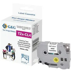 G&G Reinigungskassette ersetzt Brother TZe-CL4 18 mm x 4 m, 1.8 cm