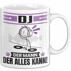 Trendation Tasse DJ Tasse Geschenk für DJ Der Mann Der Alles Kann Geschenkidee zum Gebu, Keramik weiß