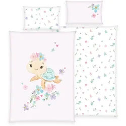Baby Best Babybettwäsche Little Turtle, Renforcé, 2 teilig, mit liebevollem Motiv bunt