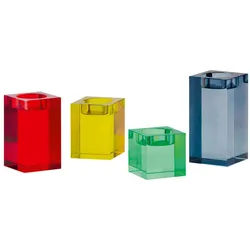 Kerzenhalter (4er-Set) Vela weiß, Designer Remember, 12. 10. 8. 6x6x6 cm
