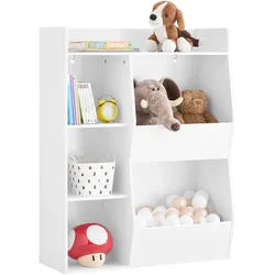 SoBuy Kinderregal Weiß , Holzwerkstoff , 80x104x34 cm , Babymöbel & Kindermöbel, Babyzimmer, Babyregale & Kinderregale