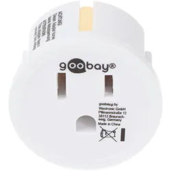 Goobay Netzadapter US/Japan, Weiß - Schutzkontaktstecker (Typ F, CEE 7/7) > US-/Japan-Buchse (Typ B, NEMA 5-15, 3-polig)