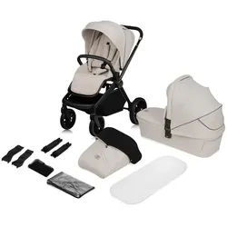 Lionelo Kinderwagenset , Beige , 2-teilig , 62x110x93 cm , EN 1888 , Baby on Tour, Kinderwagen, Kombikinderwagen