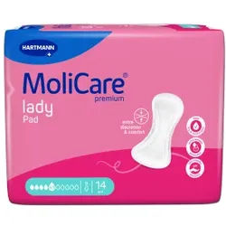 MoliCare® premium lady Pad Inkontinenzeinlagen, Auslaufsichere, komfortable Einlagen bei Blasenschwäche, 4,5 Tropfen, 1 Packung = 14 Einlagen