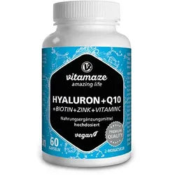 HYALURONSÄURE 200 mg hochdos.+Coenzym Q10 vegan 60 St