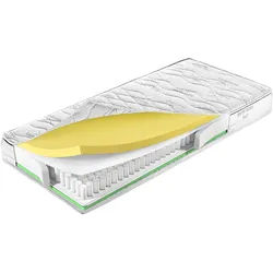 Taschenfederkernmatratze SANSIBAR EGDAL (LF 90x200 cm) - weiß - LF 90x200 cm