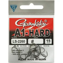 Gamakatsu Stipphaken Gamakatsu A1-Hard LS-2260NS Black Hooks - 15 Angelhaken