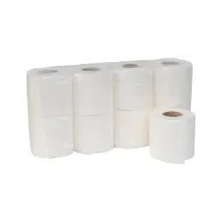 ECOclean Toilettenpapier, 2-lagig, hochweiß, Saugfähiges Klopapier aus Zellstoff, 1 Paket = 8 Packungen à 8 x 250 Blatt