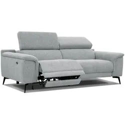 RELAXSOFA FIERO 3-Sitzer mit 1 Relaxfunktion, silberfarben
