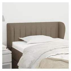 vidaXL Bett, Kopfteil mit Ohren Taupe 93x23x78/88 cm Stoff