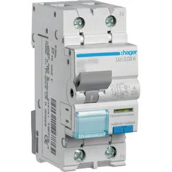 HAGER ADA556D - FI/LS-Schalter, 1P+N 10kA C-6A 30mA Typ A