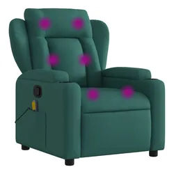vidaXL Massagesessel, Relaxsessel Dunkelgrün Stoff