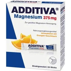 ADDITIVA Magnesium 375 mg Sticks Orange 20 St Granulat