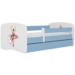 Raumhirsch Furniture Kinderbett Tänzerin mit Schublade und Matratze 180/80 , Blau , Holzwerkstoff , Rechteckig , 80x180 cm , FSC 100% , Babymöbel & Kindermöbel, Kinderzimmer & Jugendzimmer, Kinderbetten