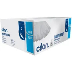 Cilan Tissue Falthandtuch H 21, Blue-Line, hochweiß, 2-lagig, Z-Falz, 1 Karton = 25 x 150 = 3750 Tücher