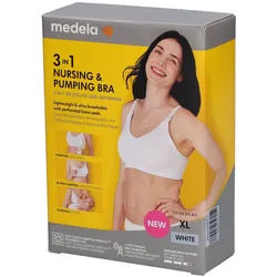 medela 3-in-1 Still- und Abpump-BH weiß, Gr. XL
