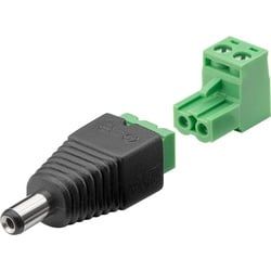 Goobay Terminal Block 2-pin > DC-Stecker (5,50 x 2,10 mm) - abnehmbare Schraubbefestigung, 2-teilig