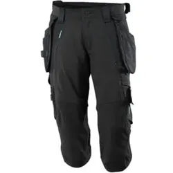 Mascot Dreiviertel-Hose, Hängetaschen, Stretchs Dreiviertel-Hose Größe C68, schwarz