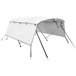 vidaXL Bodenschutzplane 4-Bow Bimini-Top mit Seitenteilen 243x(200-213)x137 cm (1-St) weiß