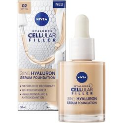 NIVEA Cellular 3in1 Hyaluron Serum Fondation Dunkel Foundation 30 ml Mittel