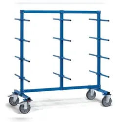 Fetra Spezialwagen, Tragl. 500kg, Ladefl. LxB 1600x800mm, 24 Tragarme, RAL5007