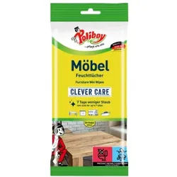 POLIBOY Möbel Feuchttücher, Vielseitig anwendbare Möbelpflege, 1 Packung = 24 Tücher