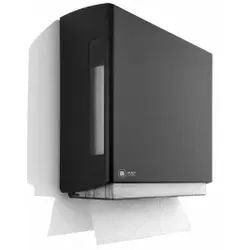 BlackSatino BriQ Handtuchspender, ABS-Kunststoff, Farbe: matt schwarz, Maße: 251 x 104 x 256 mm