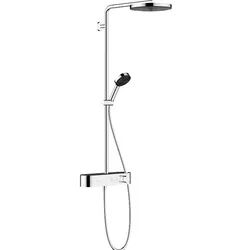 hansgrohe Pulsify S Showerpipe 24220000 mit Brausethermostat Shower Tablet Select 400, chrom
