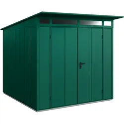 Hörmann Metall-Gerätehaus Berry Modern mit Pultdach Typ 2, 248 x 283 cm,moosgrün,7 m2