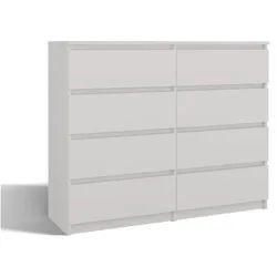 Raumhirsch Furniture Kommode Sideboard 120 cm breit (Maße 40 x 120 x 97 cm, 8 Schubladen), verschiedene Farben & Größen weiß 120 cm x 97 cm x 40 cm