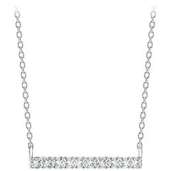 ALEXANDER YORK Kette mit Anhänger STAB ZIRKONIA, 925 Sterling Silber silberfarben